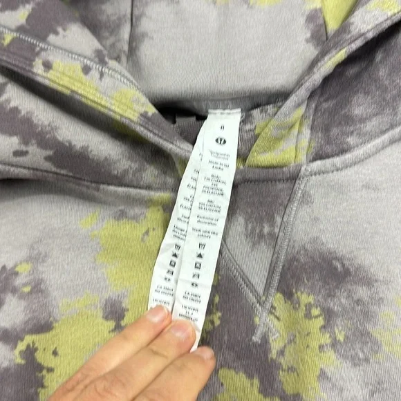 Lululemon All Yours Hoodie Orbital Tie Dye Mauve Grey Multi - Picture 3 of 7